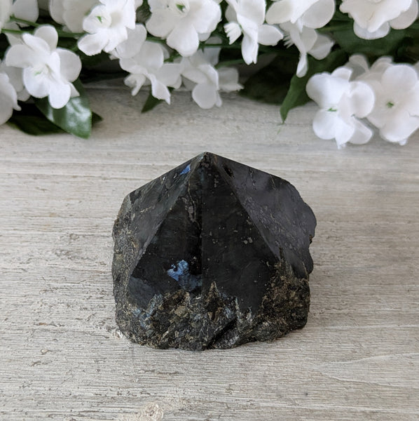 Natural Larvikite Polished Point Incense Holder