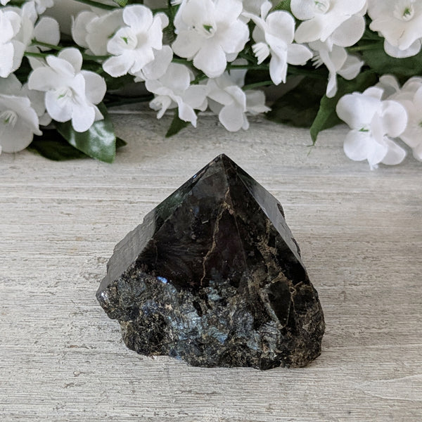 Natural Larvikite Polished Point Incense Holder