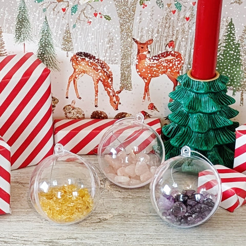 Crystal Christmas Baubles - 6cms