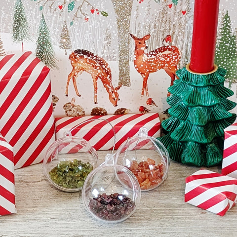 Crystal Christmas Baubles - 5cms