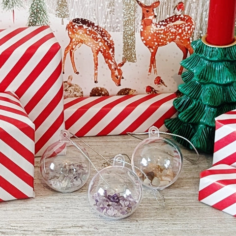 Crystal Christmas Baubles - 4cms