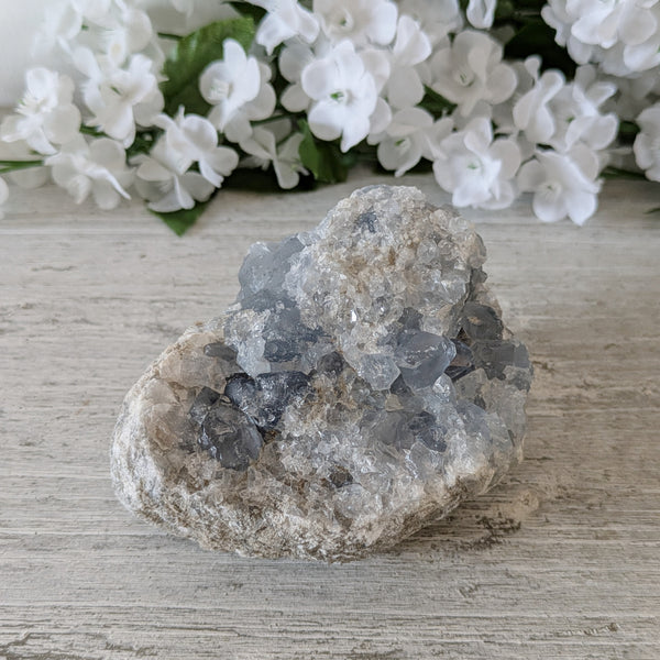 Madagascan Celestite Cluster - Sold As Seen