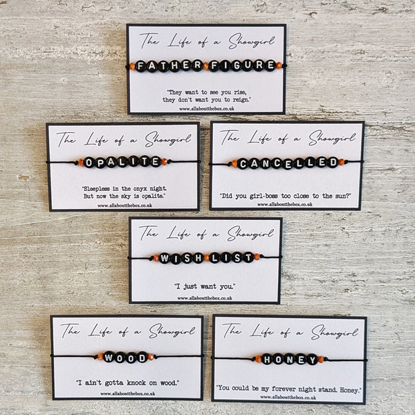 The Life of a Showgirl Tracklist Bracelets