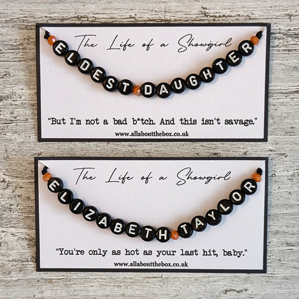 The Life of a Showgirl Tracklist Bracelets