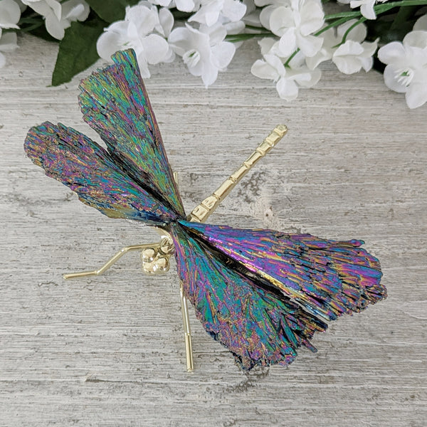 Kyanite Aura Dragonfly - Sold As Seen