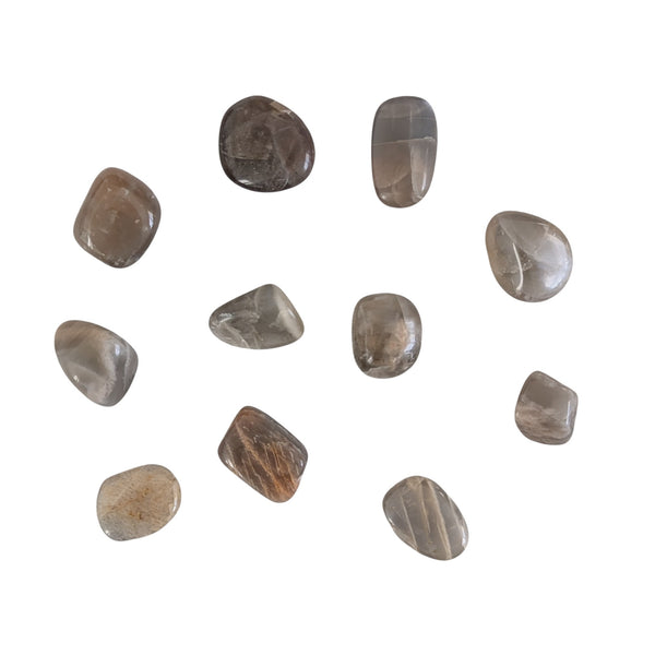 Moonstone (Grey) Tumblestone - Calm, Peace & Balance - Cancer Birthstone - Feminine Energy