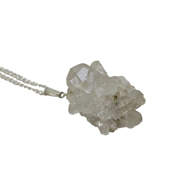 Raw Natural Clear Quartz Cluster Necklace | Natural Gemstone Necklace