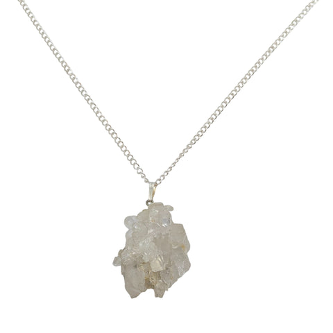 Raw Natural Clear Quartz Cluster Necklace | Natural Gemstone Necklace