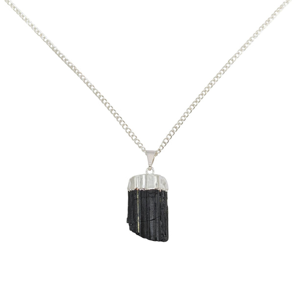 Natural Black Tourmaline Crystal Necklace - Black Tourmaline Jewellery - Natural Crystal Jewellery - Genuine Crystals