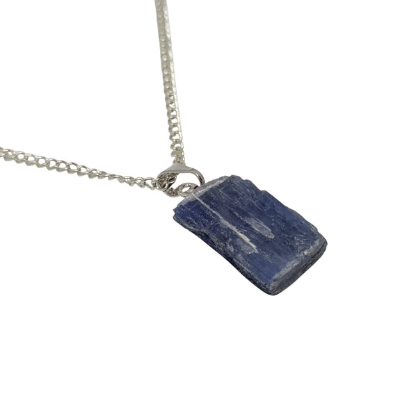 Raw Blue Kyanite Necklace - Natural Crystal Necklace - Raw Gemstone Jewellery - Kyanite Pendant - Ethically Sourced Crystals