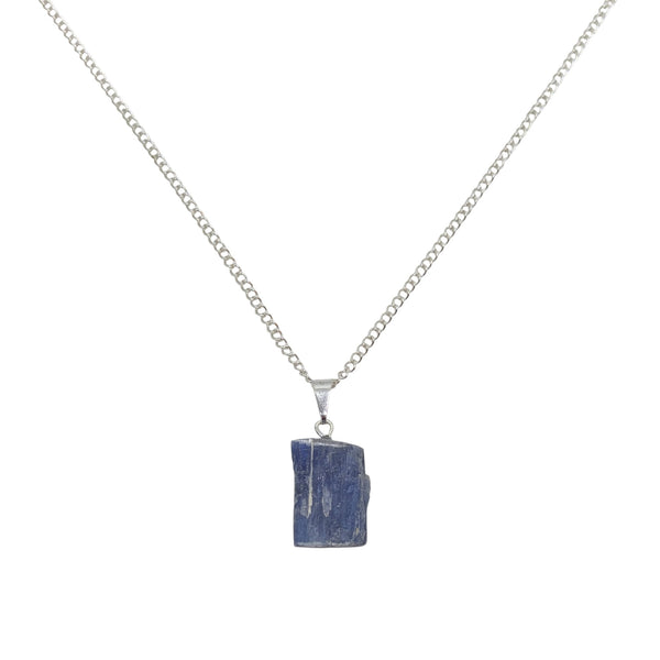 Raw Blue Kyanite Necklace - Natural Crystal Necklace - Raw Gemstone Jewellery - Kyanite Pendant - Ethically Sourced Crystals