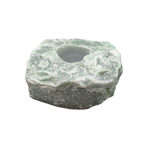 Raw Green Aventurine Crystal Tealight Holder - Crystal Candle - Gemstone Candle - UK Crystal Seller - Crystal Gifts