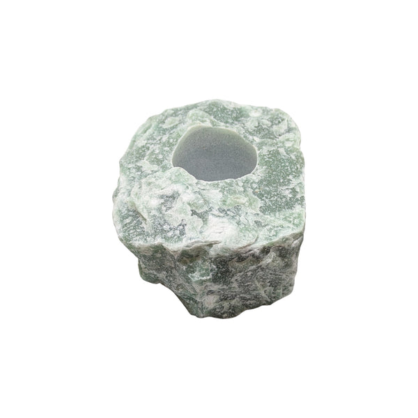 Raw Green Aventurine Crystal Tealight Holder - Crystal Candle - Gemstone Candle - UK Crystal Seller - Crystal Gifts