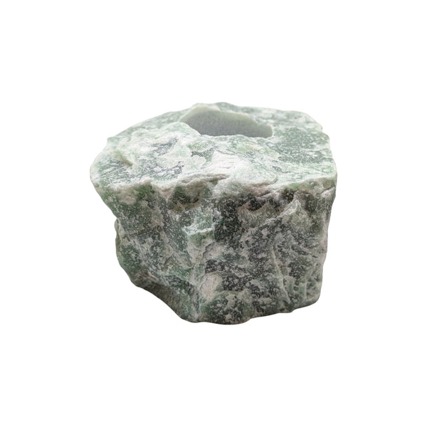 Raw Green Aventurine Crystal Tealight Holder - Crystal Candle - Gemstone Candle - UK Crystal Seller - Crystal Gifts