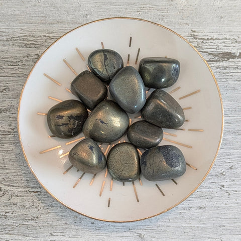 Chalcopyrite Crystal Tumblestone