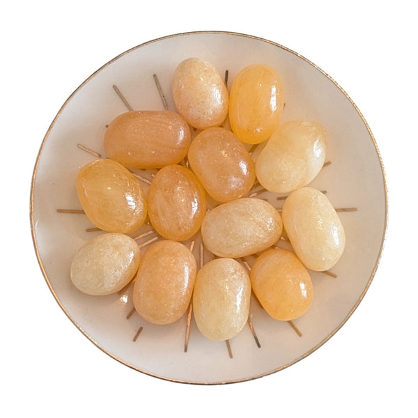 Orange Calcite Crystal Tumblestone - Gemstone For Positive Energy - Light, Vitality & Joy
