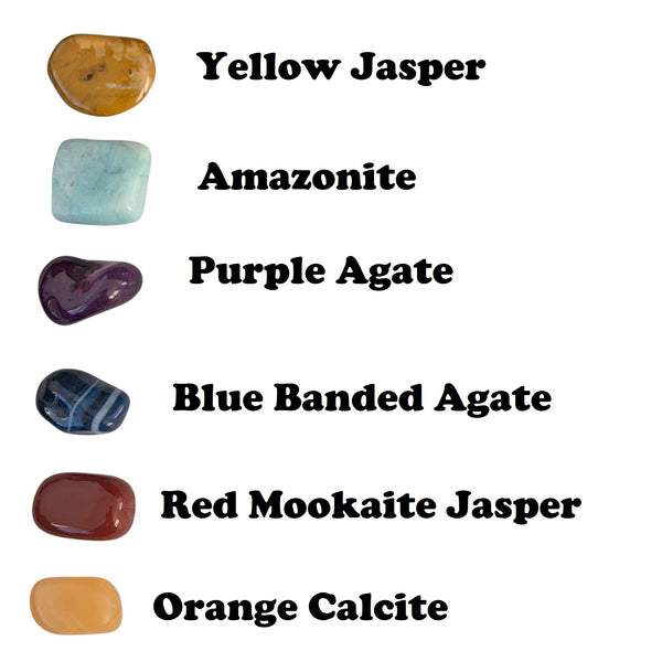 Childrens Crystal Selection Box UK - Colourful Selection - Beginners Gemstones - Kids Crystals _ Gifts for Children