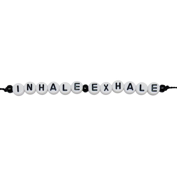 Inhale Exhale Affirmation Bracelet - Self Empowerment Bracelet - Affirmation Jewellery - Anxiety Bracelet
