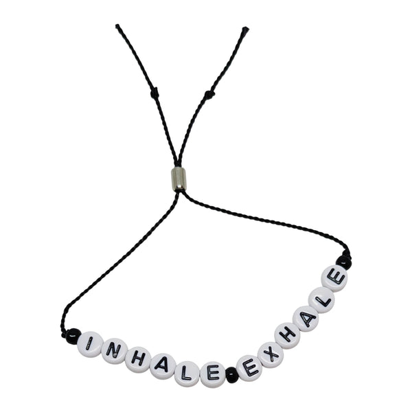 Inhale Exhale Affirmation Bracelet - Self Empowerment Bracelet - Affirmation Jewellery - Anxiety Bracelet