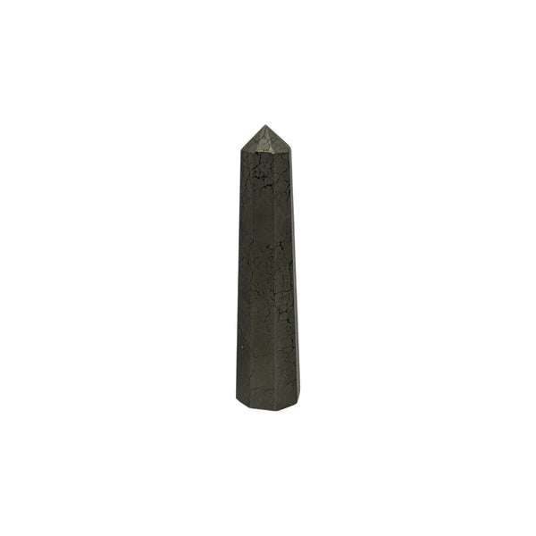 Iron Pyrite Crystal Tower Point - Fools Gold Tower - Crystal Energy - Positive Energy - UK Crystal Seller