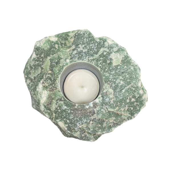 Natural Green Aventurine Crystal Tealight Holder - Crystal Candle - Gemstone Candle - UK Crystal Seller - Healing Crystals