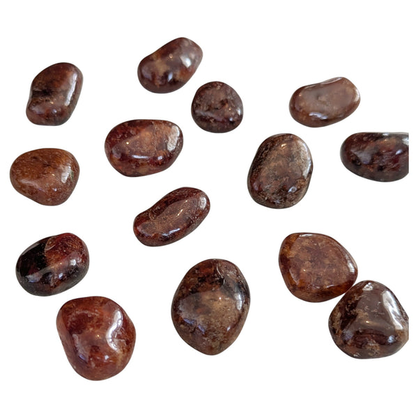 Hessonite Garnet Crystal Tumblestone - Rare Gemstone - Cinnamon Stone - Leo Crystal - Ethically Sourced - UK Crystal Shop