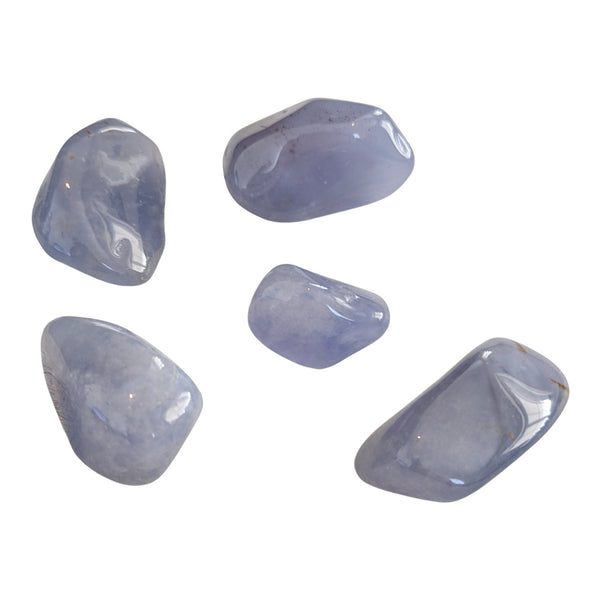 Blue Chalcedony Crystal Tumblestone - Calming Gemstone - Throat Chakra - Healing Crystals - UK Crystal Shop