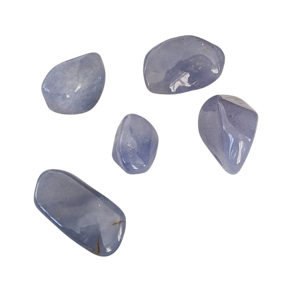 Blue Chalcedony Crystal Tumblestone - Calming Gemstone - Throat Chakra - Healing Crystals - UK Crystal Shop