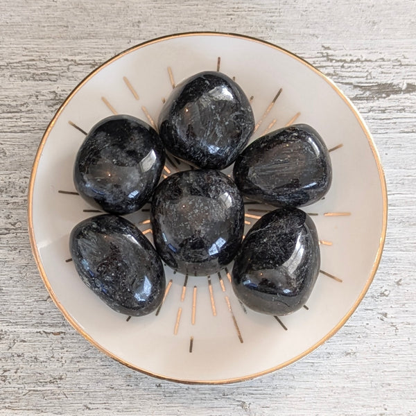 Arfvedsonite Crystal Tumblestone - Rare Crystal - Psychic Gemstone - UK Crystal Shop