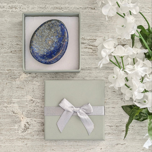 Lapis Lazuli Crystal Thumb Stone - Meditation Tool - Crystal Gift - Relaxation Aid - UK Crystal Shop