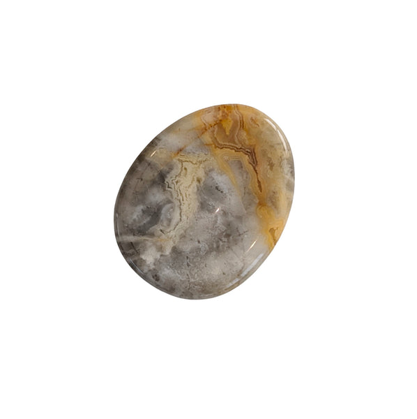 Crazy Lace Agate Crystal Thumb Stone - Laughter Stone - Happy Lace - Anxiety Relief - Meditation Tool - Healing Crystals