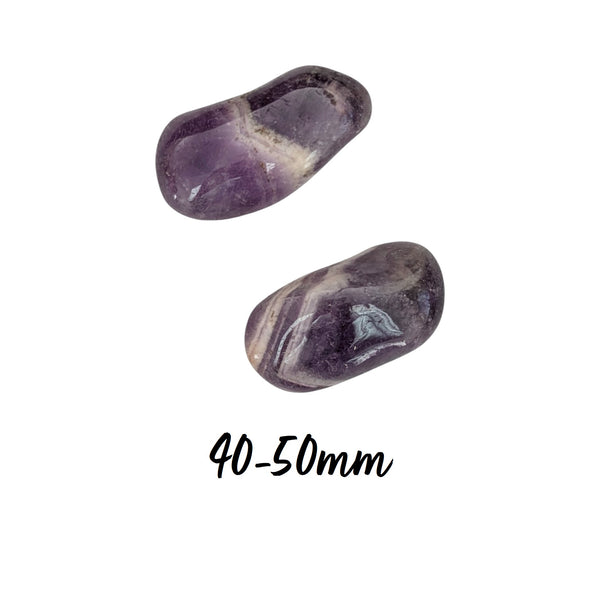 Amethyst (Chevron) Crystal Tumblestone - Self Discovery & Peace of Mind - Crystal Healing