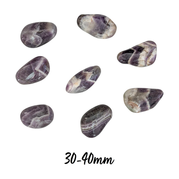 Amethyst (Chevron) Crystal Tumblestone - Self Discovery & Peace of Mind - Crystal Healing
