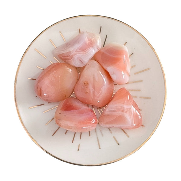 Apricot Agate Crystal Tumblestone - Yin & Yang Stone - Chakra Stone - Creativity & Passion