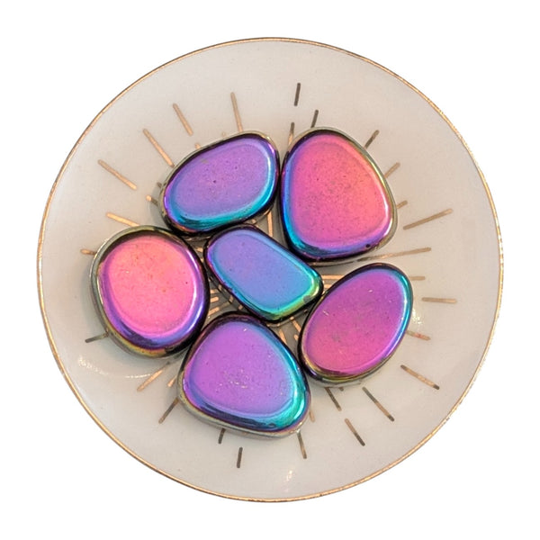 Aura Hematite  Tumblestone