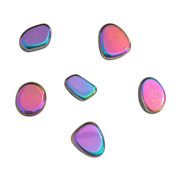 Aura Hematite  Tumblestone