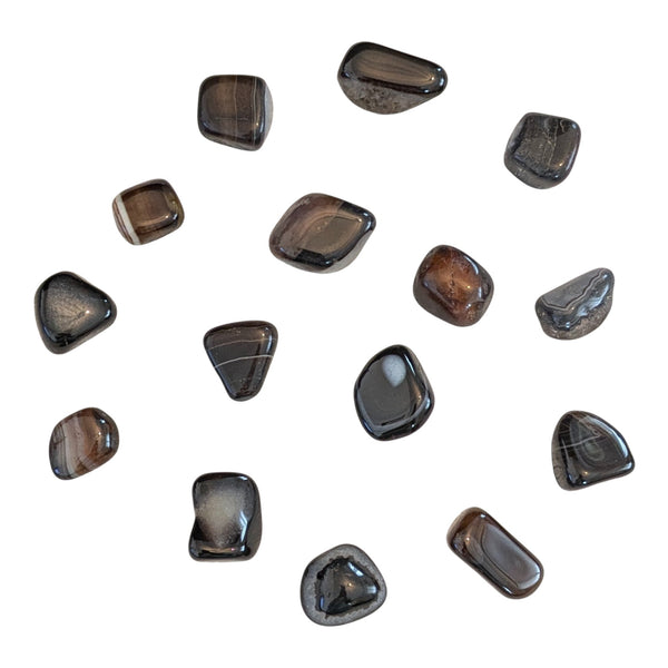 Black Banded Agate Tumblestone