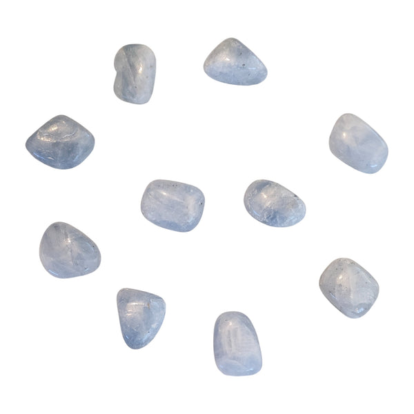 Blue Calcite Crystal Tumblestone - Dream Stone - Soothing Crystal Energies - Throat Chakra