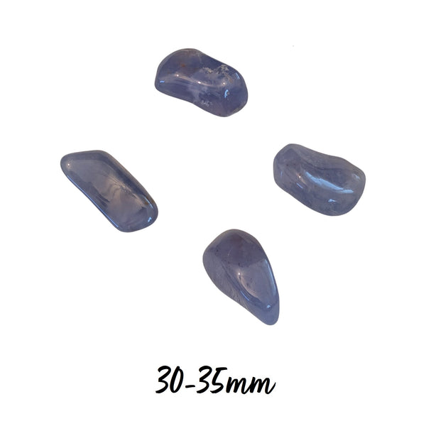 Blue Chalcedony Crystal Tumblestone - Calming Gemstone - Throat Chakra - Healing Crystals - UK Crystal Shop