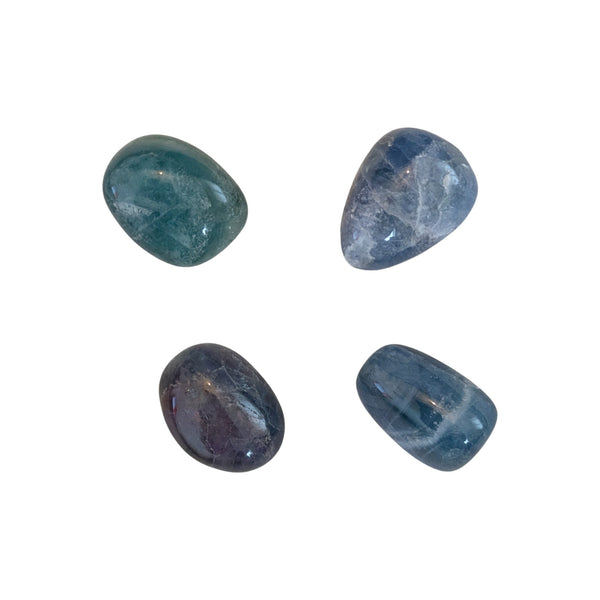 Blue Fluorite Crystal Tumblestone - The Genius Stone - Third Eye Chakra - Throat Chakra