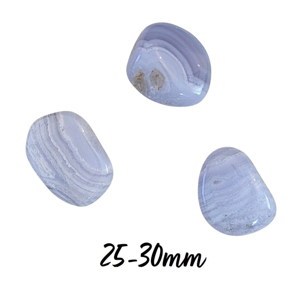 Blue Lace Agate Crystal Tumblestone - Stone of friendship - Throat Chakra - Stone for Pisces