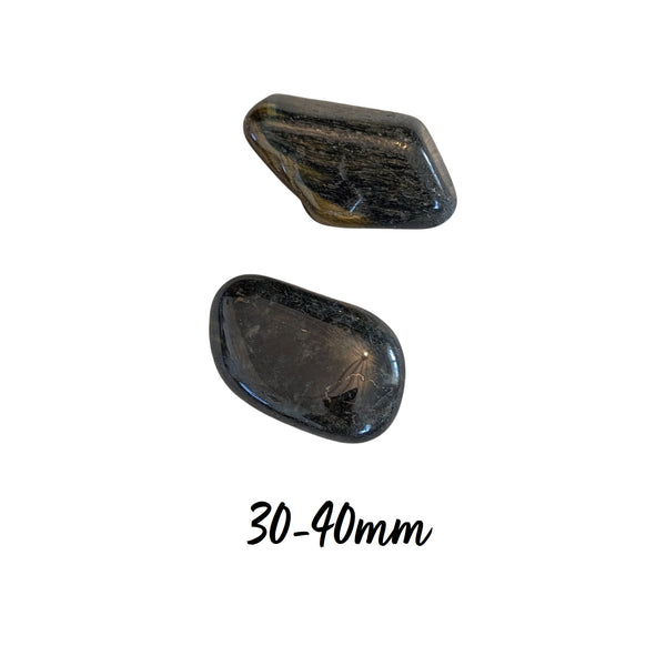 Blue Tigers Eye Crystal Tumblestone - Hawks Eye Crystal - Anxiety Gemstone - UK Crystal Shop