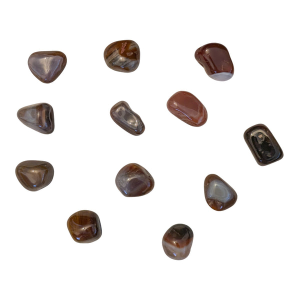 Brown Banded Agate Tumblestone - Balance & Stability - Root Chakra - Stone for Gemini