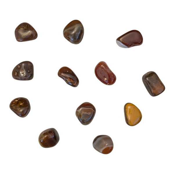 Brown Banded Agate Tumblestone - Balance & Stability - Root Chakra - Stone for Gemini