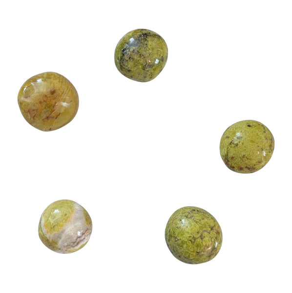 Green Opal Tumblestone - Radiates Optimism, Enthusiasm, Love & Confidence - Heart & Third Eye Chakra Stone