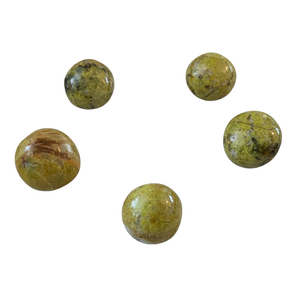 Green Opal Tumblestone - Radiates Optimism, Enthusiasm, Love & Confidence - Heart & Third Eye Chakra Stone