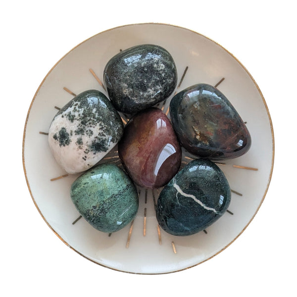 Eye Of The Storm - Judys' Jasper Tumblestone - Inner Peace - Chakra Stone