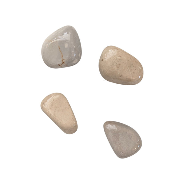 Flint (Grey/Cream) Crystal Tumblestone - Protection Stone - Chakra Stone
