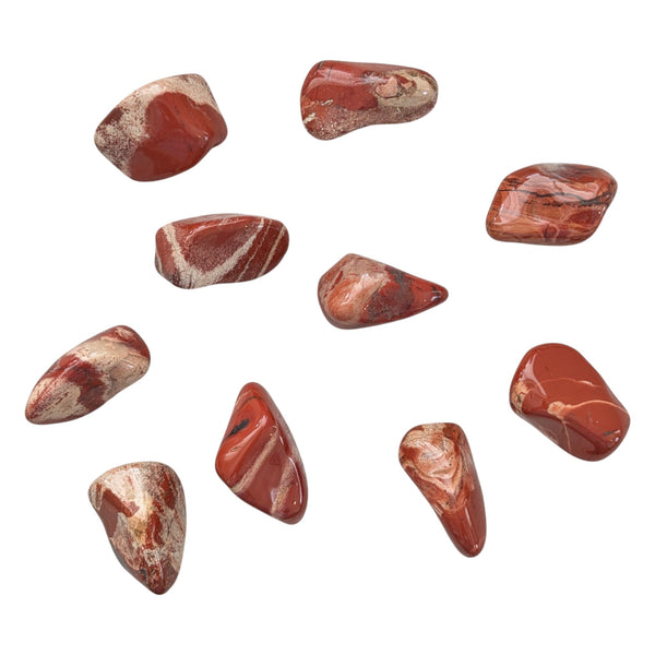 Flower Jasper Tumblestone - Flower Wood Jasper - Chinese Flower Jasper - Travellers Stone