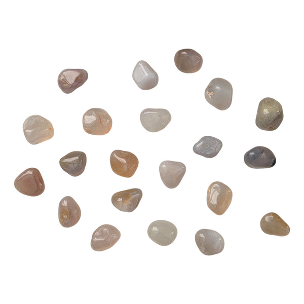 Grey Agate Tumblestone - Harmony & Balance - Root Chakra Stone - Yin & Yang